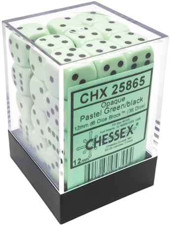 CHX25865 Pastel Green Block of 36 D6 12mm image 0